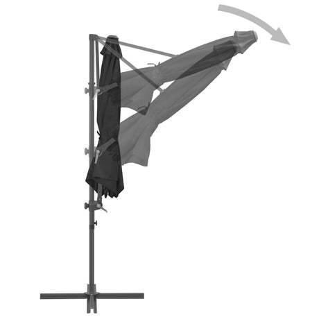 Garden Parasol with Portable Base Anthracite