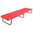 Folding Sun Lounger Steel Pink