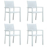 Garden Chairs 2 pcs Black Plastic Rattan Look