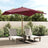 Garden Parasol with Wooden Pole Terracotta 300x300x273 cm