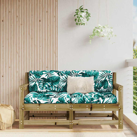 Garden Chairs with Cushions 2 pcs Solid Wood Pine