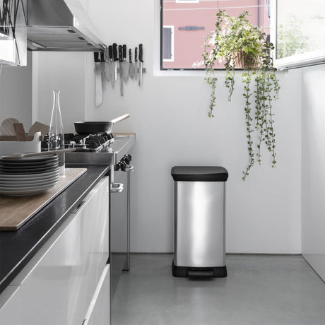 Curver Pedal Bin Deco Silver