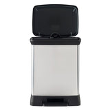 Curver Pedal Bin Deco Rectangular 30L Silver