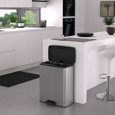 Curver Pedal Bin Deco Silver