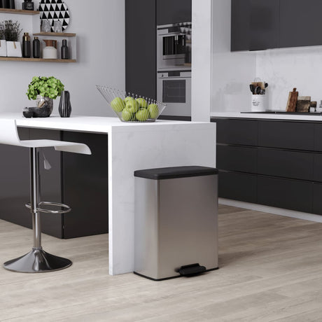 Curver Pedal Bin Deco Silver