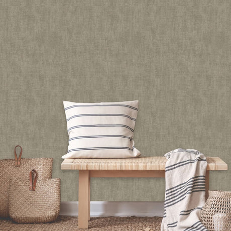 Dutch Wallcoverings Wallpaper Plain Grey-Brown