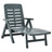 Folding Sun Lounger Plastic White