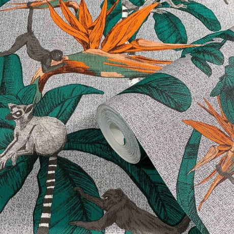 Noordwand Wallpaper Topchic Monkey Jungle Leaves