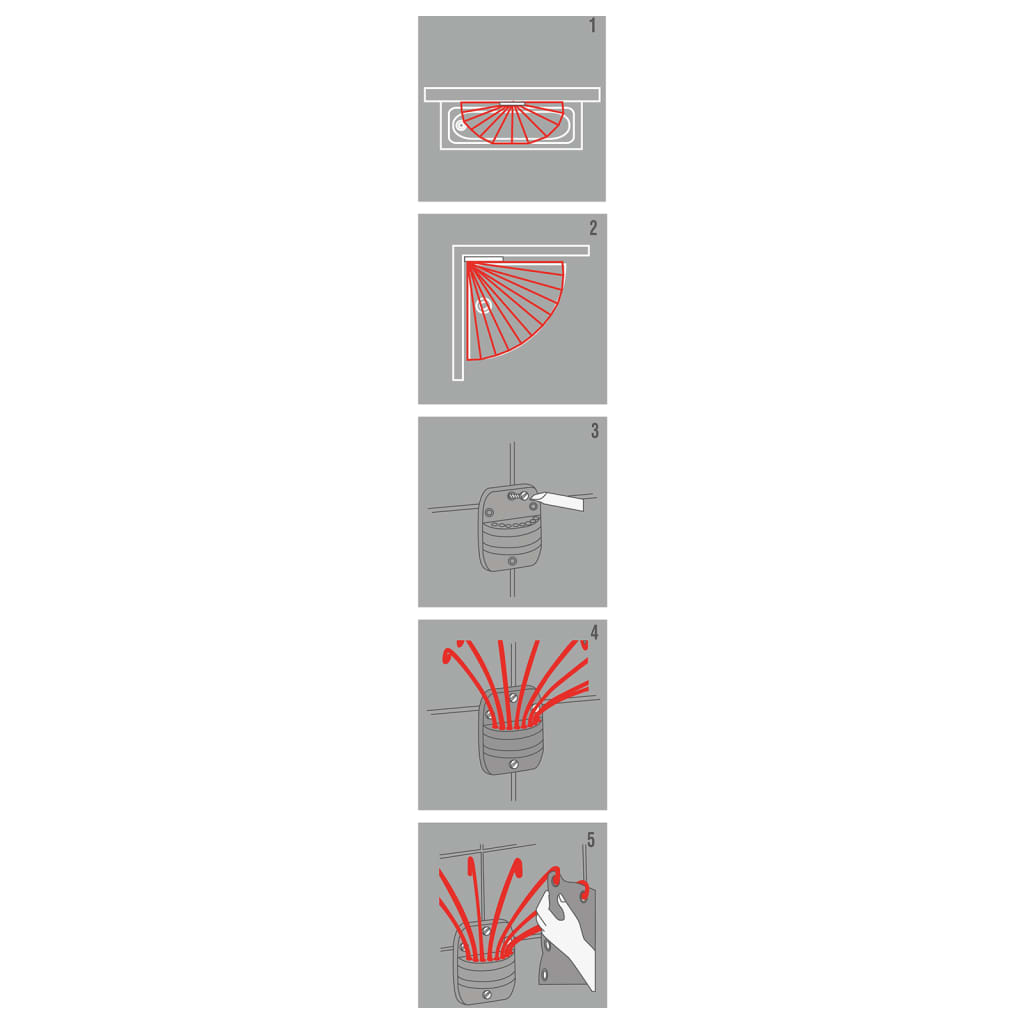 Sealskin Shower Curtain Rail Umbrella