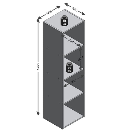 Fmd Standing Shelf With 4 Compartments