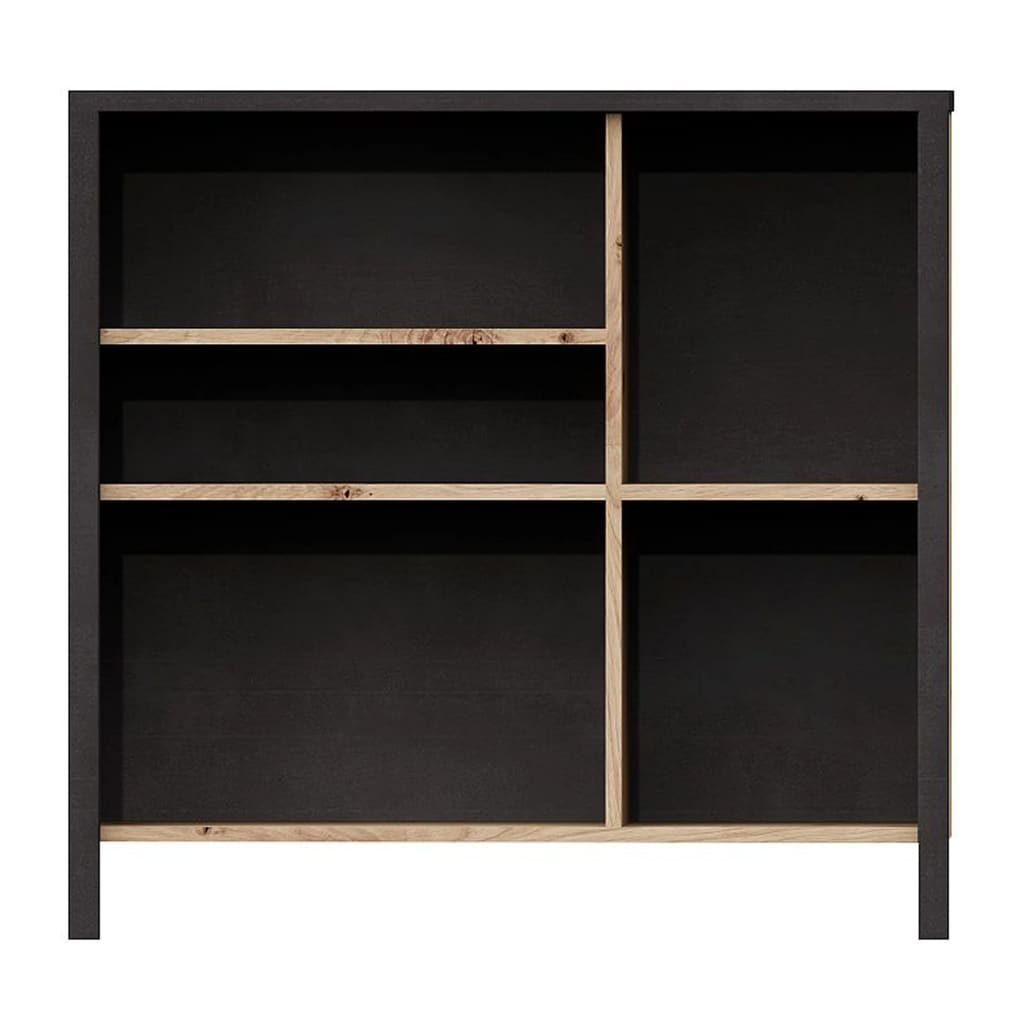 Dresser with 5 Open Compartments Artisan Oak Steel Dark