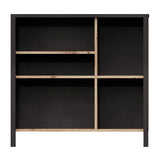 Dresser with 5 Open Compartments Artisan Oak Steel Dark