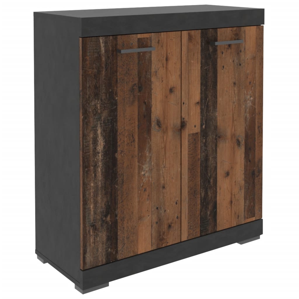 Dresser with 2 Doors 80x34.9x89.9 cm Grey and Old Style