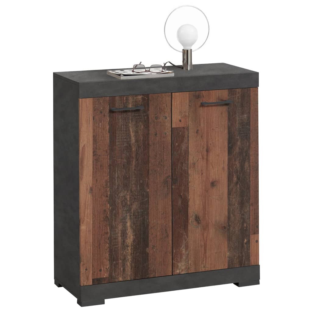 Dresser with 2 Doors 80x34.9x89.9 cm Grey and Old Style