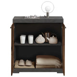 Dresser with 2 Doors 80x34.9x89.9 cm Grey and Old Style