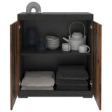 Dresser with 2 Doors 80x34.9x89.9 cm Grey and Old Style