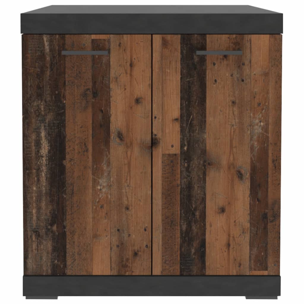 Dresser with 2 Doors 80x34.9x89.9 cm Grey and Old Style