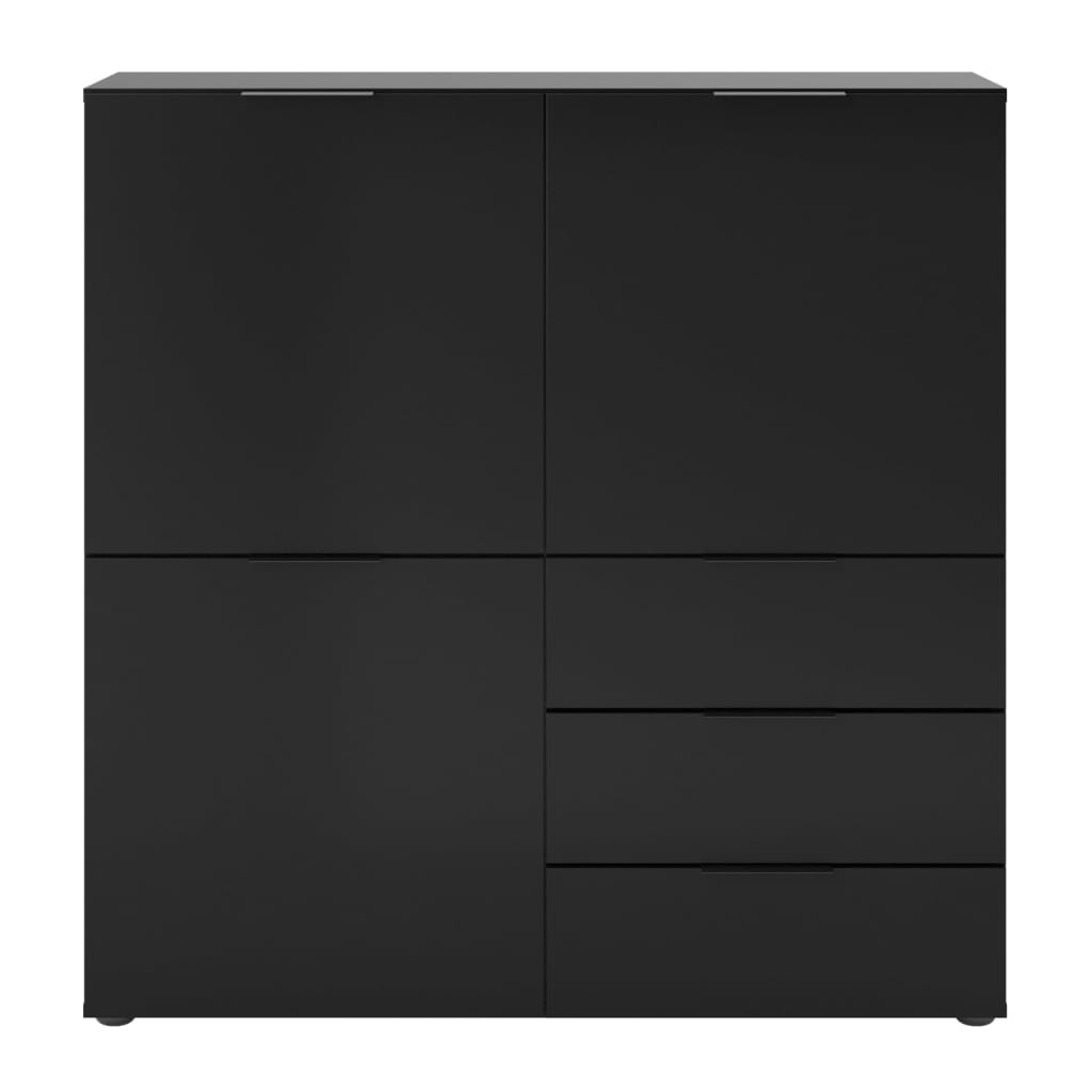 Dresser with 3 Doors and 3 Drawers Black