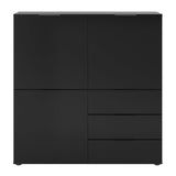 Dresser with 3 Doors and 3 Drawers Black