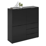 Dresser with 3 Doors and 3 Drawers Black