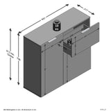 Fmd Dresser With Drawer And Doors 89.1X31.7X81.3 Cm Black