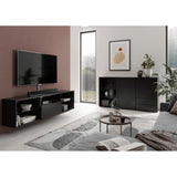 TV Cabinet 153.5x31.7x52 cm Black