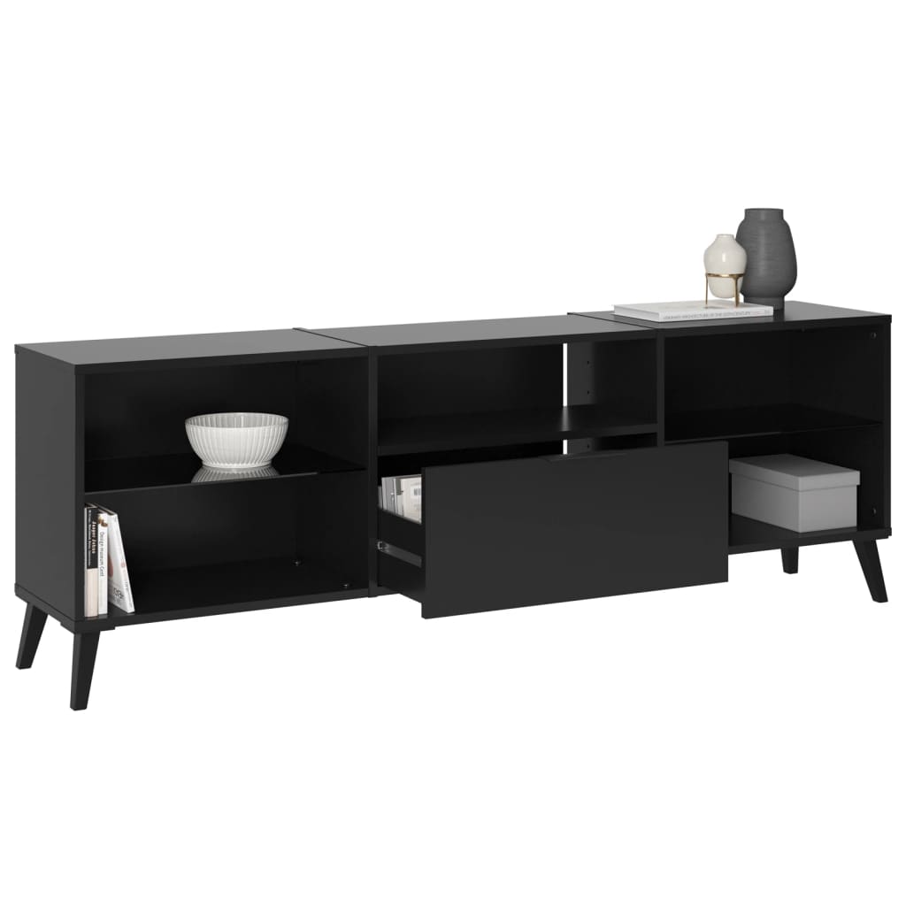 TV Cabinet 153.5x31.7x52 cm Black