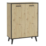 Fmd Shoe Cabinet With 5 Compartments 68.5X33X93.5 Cm Artisan Oak
