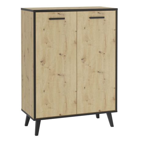 Fmd Shoe Cabinet With 5 Compartments 68.5X33X93.5 Cm Artisan Oak