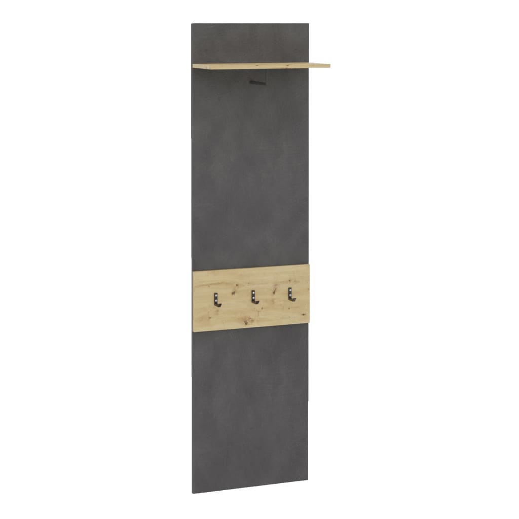 Fmd Wall-Mounted Coat Rack With Shelf 50X23X188 Cm Matera And Artisan Oak