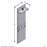 Fmd Wall-Mounted Coat Rack With Shelf 50X23X188 Cm Matera And Artisan Oak