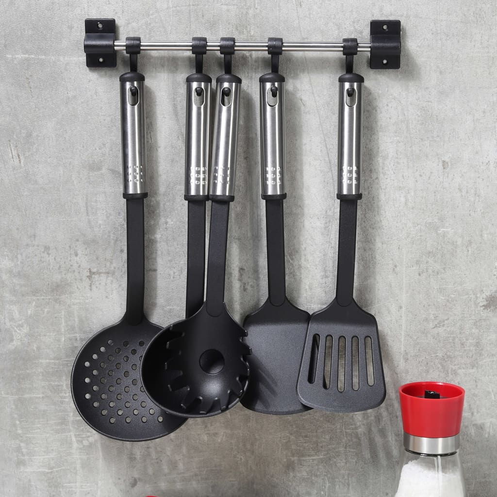 Hi 6 Piece Kitchen Tool Set Black And Silver