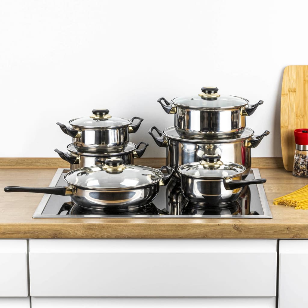 Hi 12 Piece Cookware Set Stainless Steel