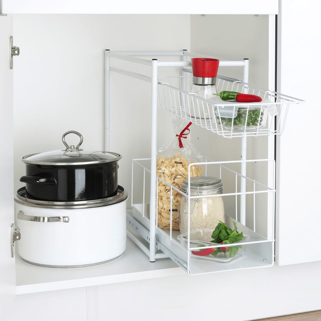 Hi 2-Tier Storage Drawer White