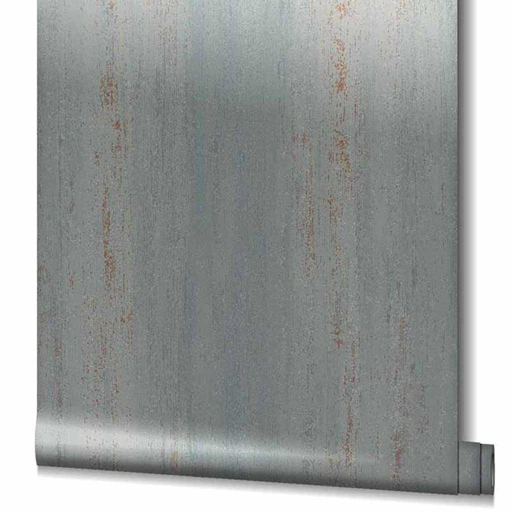 Noordwand Wallpaper Topchic Stripes Effect Metallic Grey