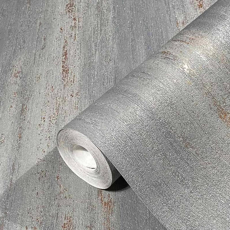 Noordwand Wallpaper Topchic Stripes Effect Metallic Grey
