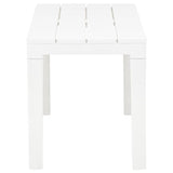 Garden Table with 2 Benches Plastic White