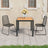 3 Piece Garden Dining Set PVC Rattan Black