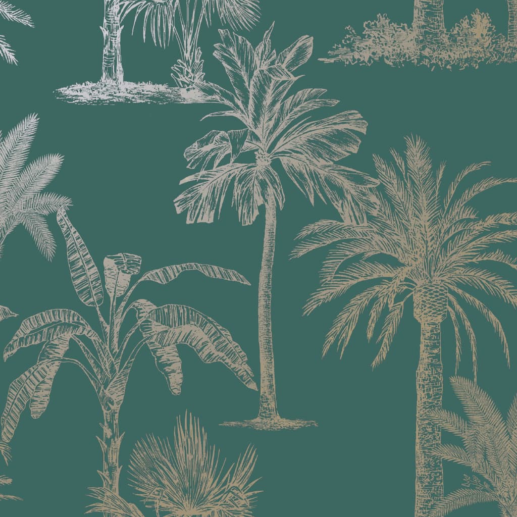 Dutch Wallcoverings Wallpaper Tropical Trees