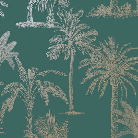 Dutch Wallcoverings Wallpaper Tropical Trees