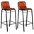 Bar Stools 2 pcs Real Leather