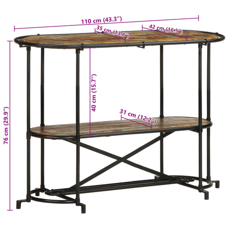 Console Table 110x42x76 cm Solid Wood Reclaimed