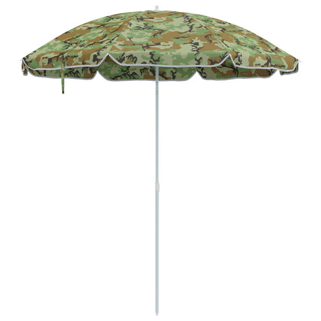 Beach Parasol with Metal Pole Camouflage 161x193 cm Polyester