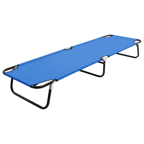 Folding Sun Lounger Steel Pink
