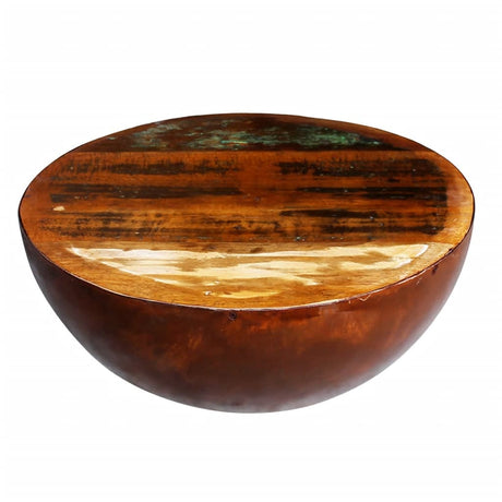 Bowl Shaped Coffee Table Solid Reclaimed Wood 60x60x30 cm