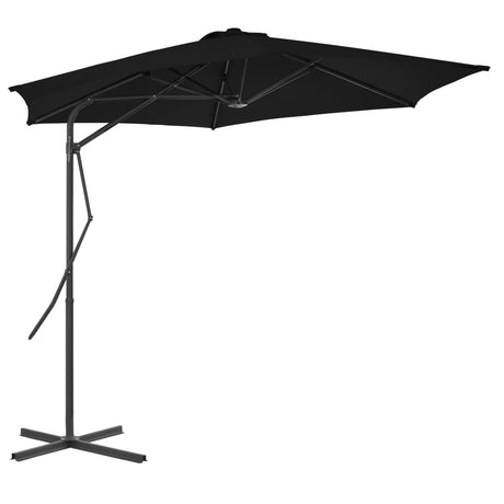 Garden Parasol with Steel Pole 300 cm Taupe