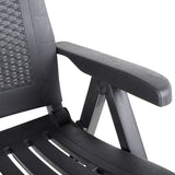 Garden Reclining Chairs 2 pcs Plastic Anthracite