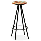 Bar Stools 2 pcs Solid Reclaimed Wood
