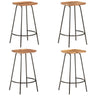Bar Stools 4 pcs Solid Acacia Wood