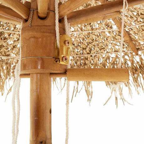 Bamboo Garden Parasol 270 cm with Banana Leaf Roof